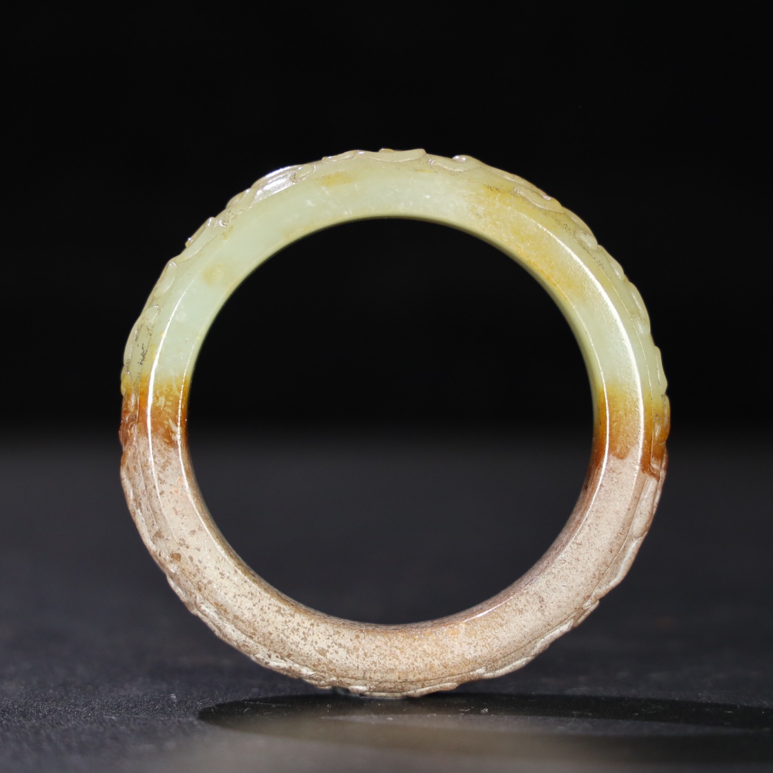 Chinese Natural Jade Carved Bracelet
