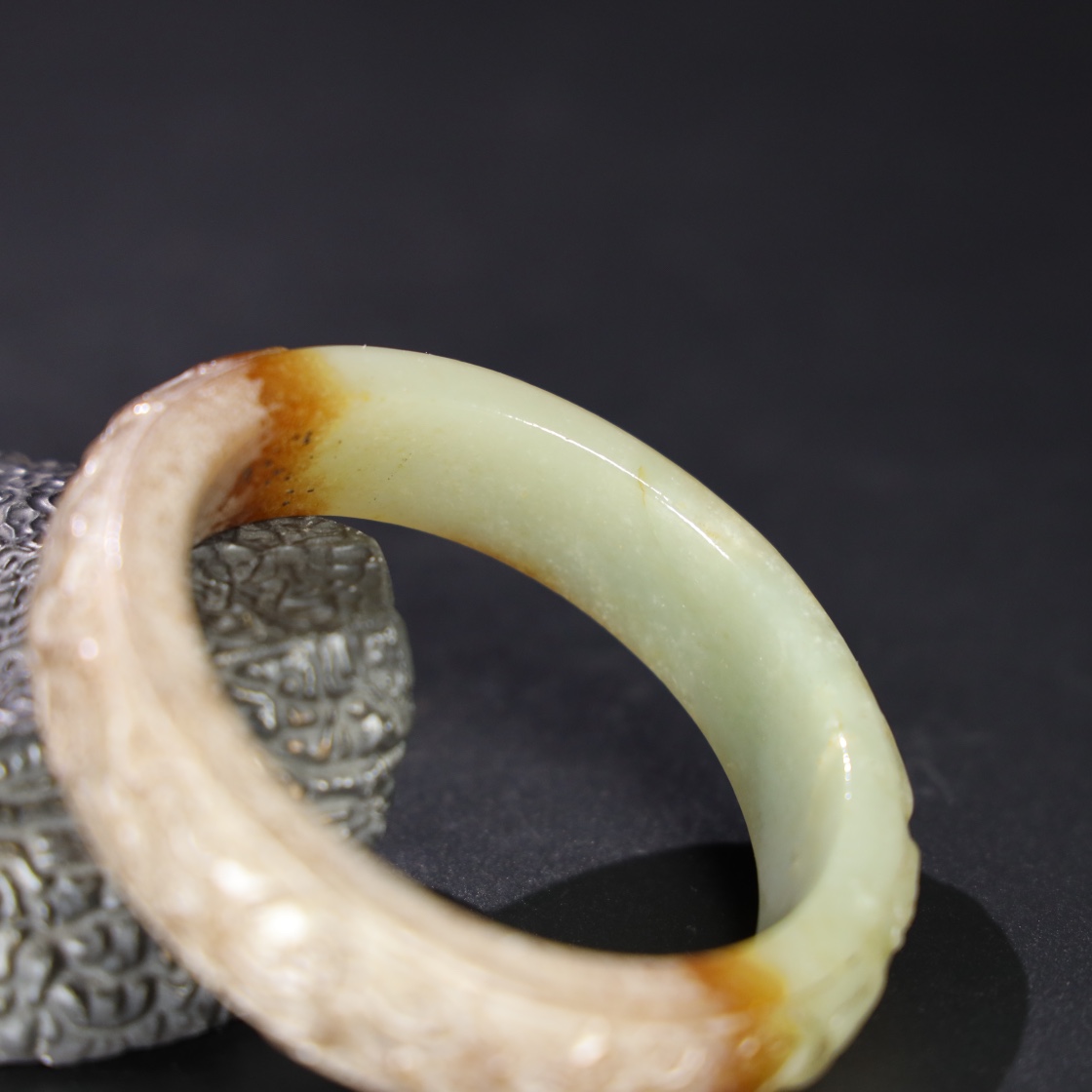 Chinese Natural Jade Carved Bracelet