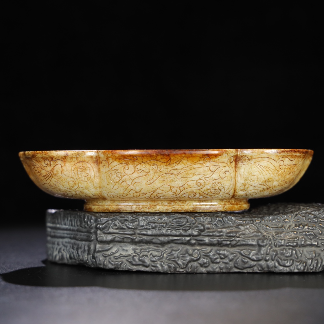 Chinese Natural Jade Carved Bowl