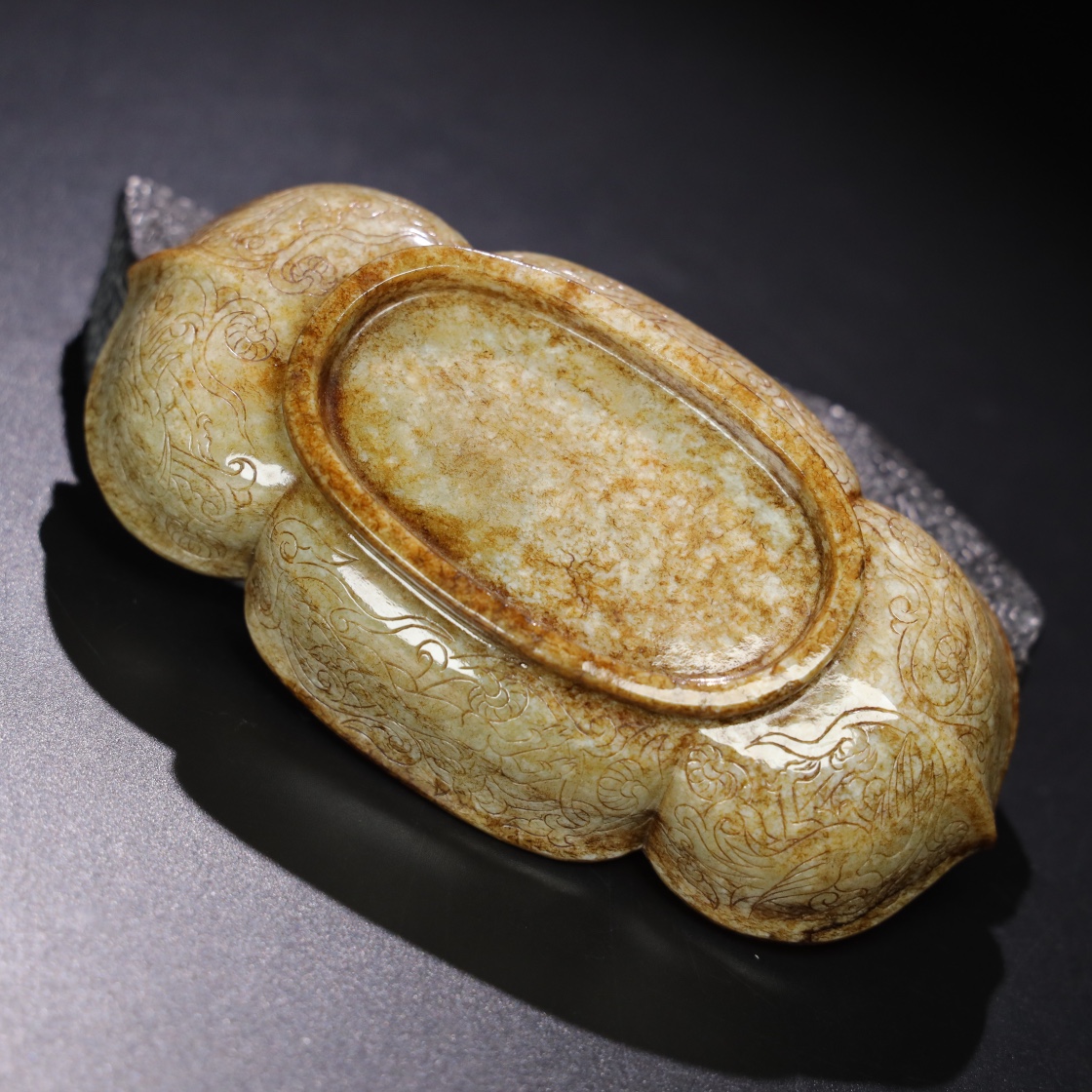 Chinese Natural Jade Carved Bowl