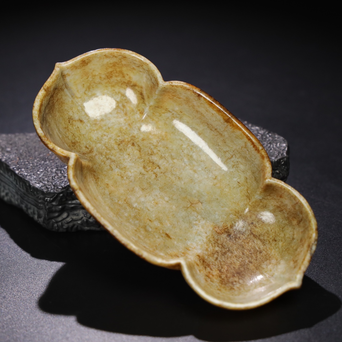 Chinese Natural Jade Carved Bowl