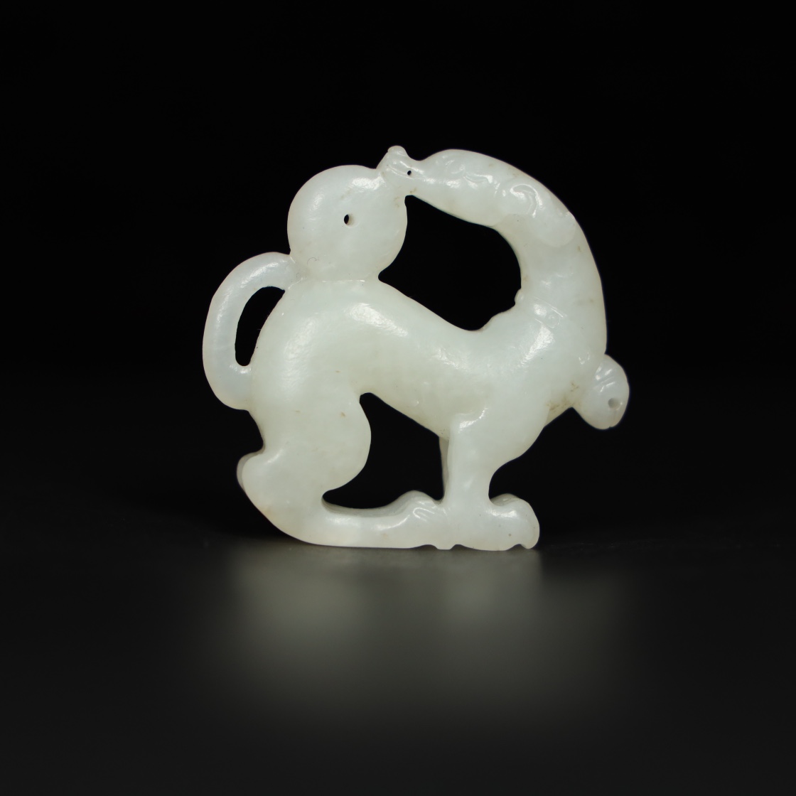 Chinese Natural Jade Carved Ornament
