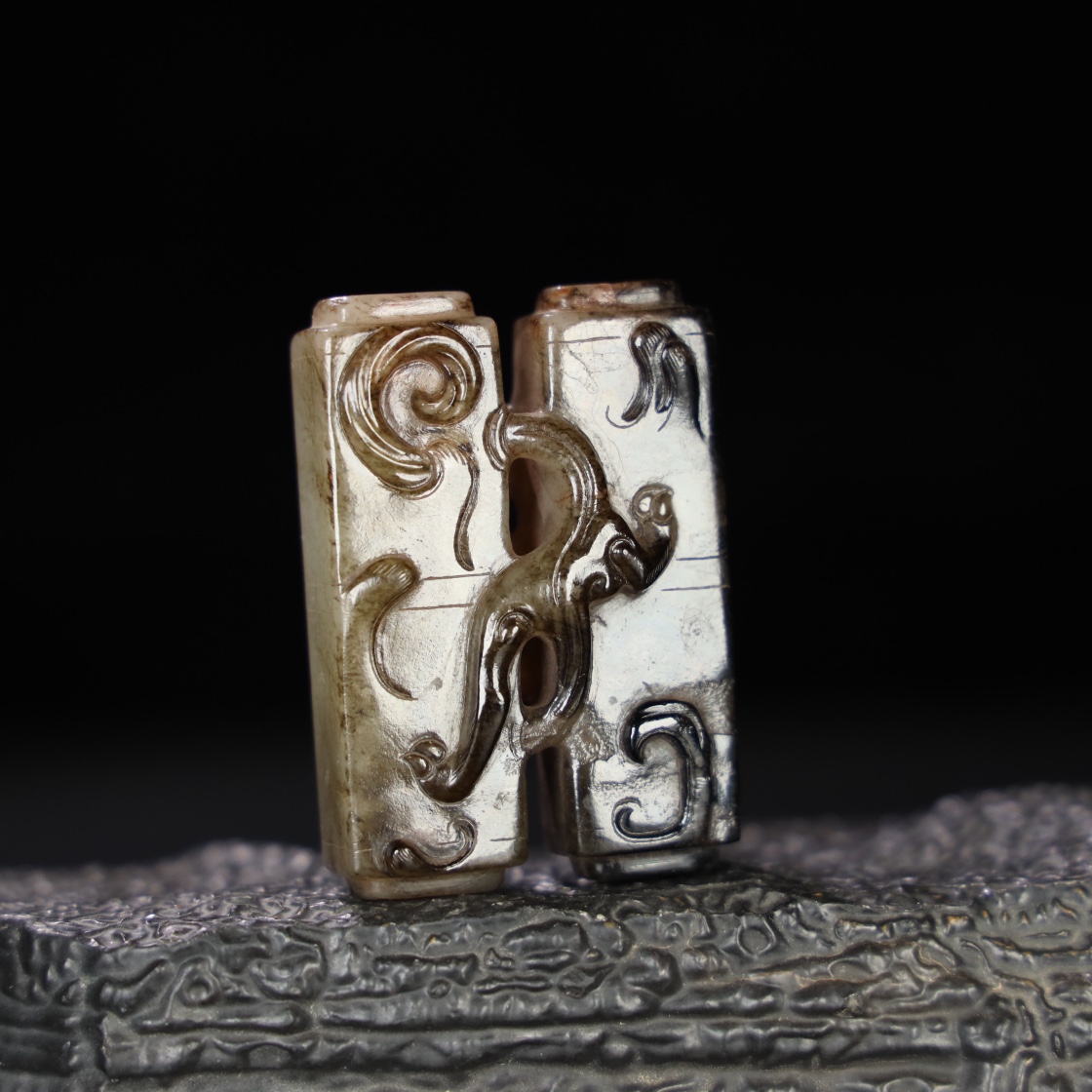 Chinese Natural Jade Carved Ornament