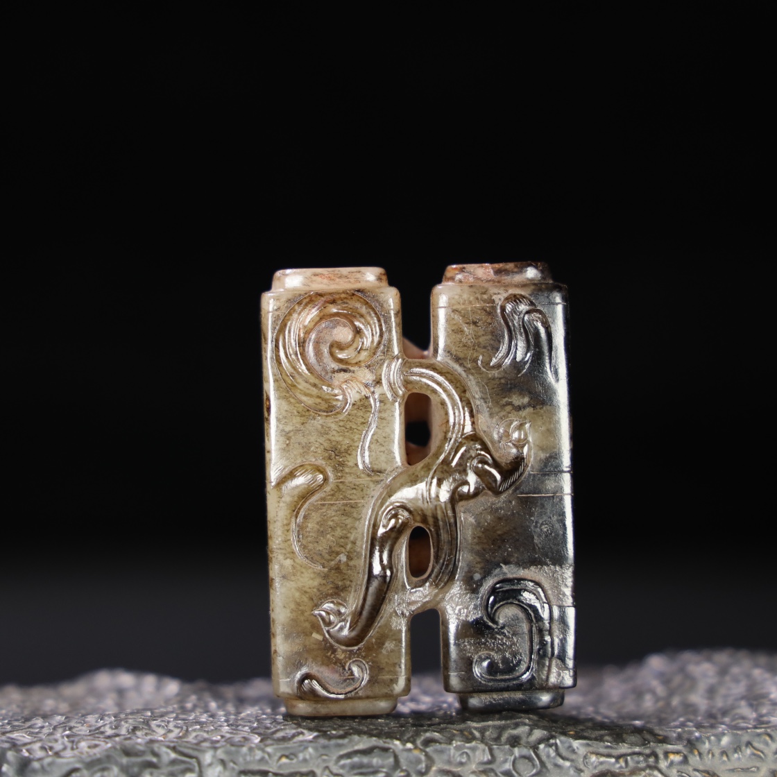 Chinese Natural Jade Carved Ornament