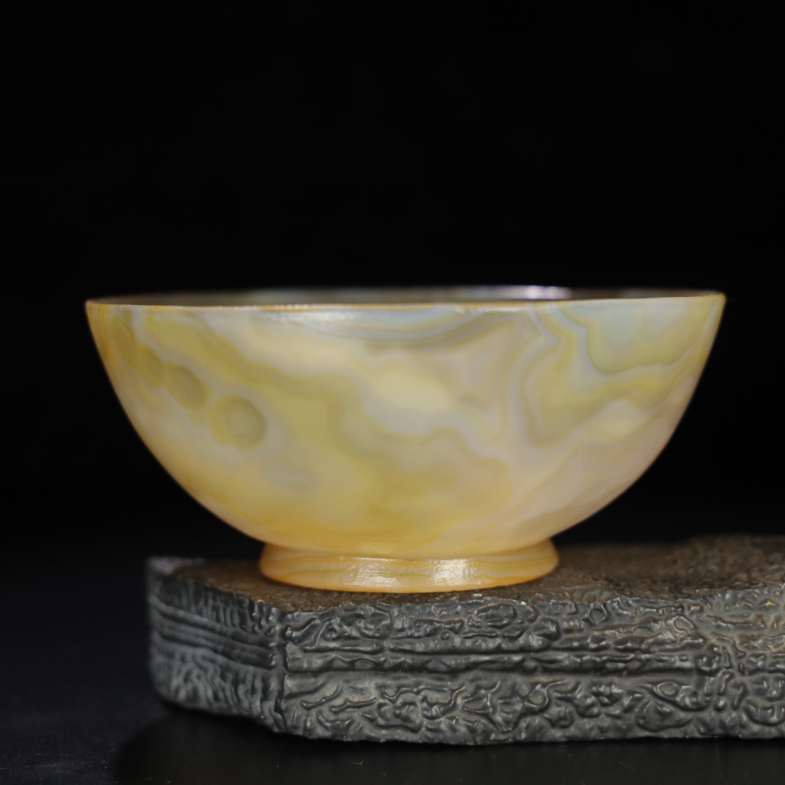 Chinese Natural Jade Carved Bowl