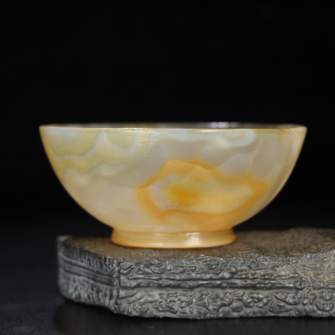 Chinese Natural Jade Carved Bowl