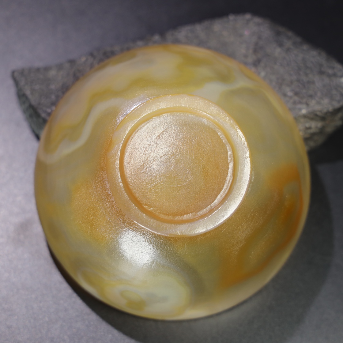 Chinese Natural Jade Carved Bowl