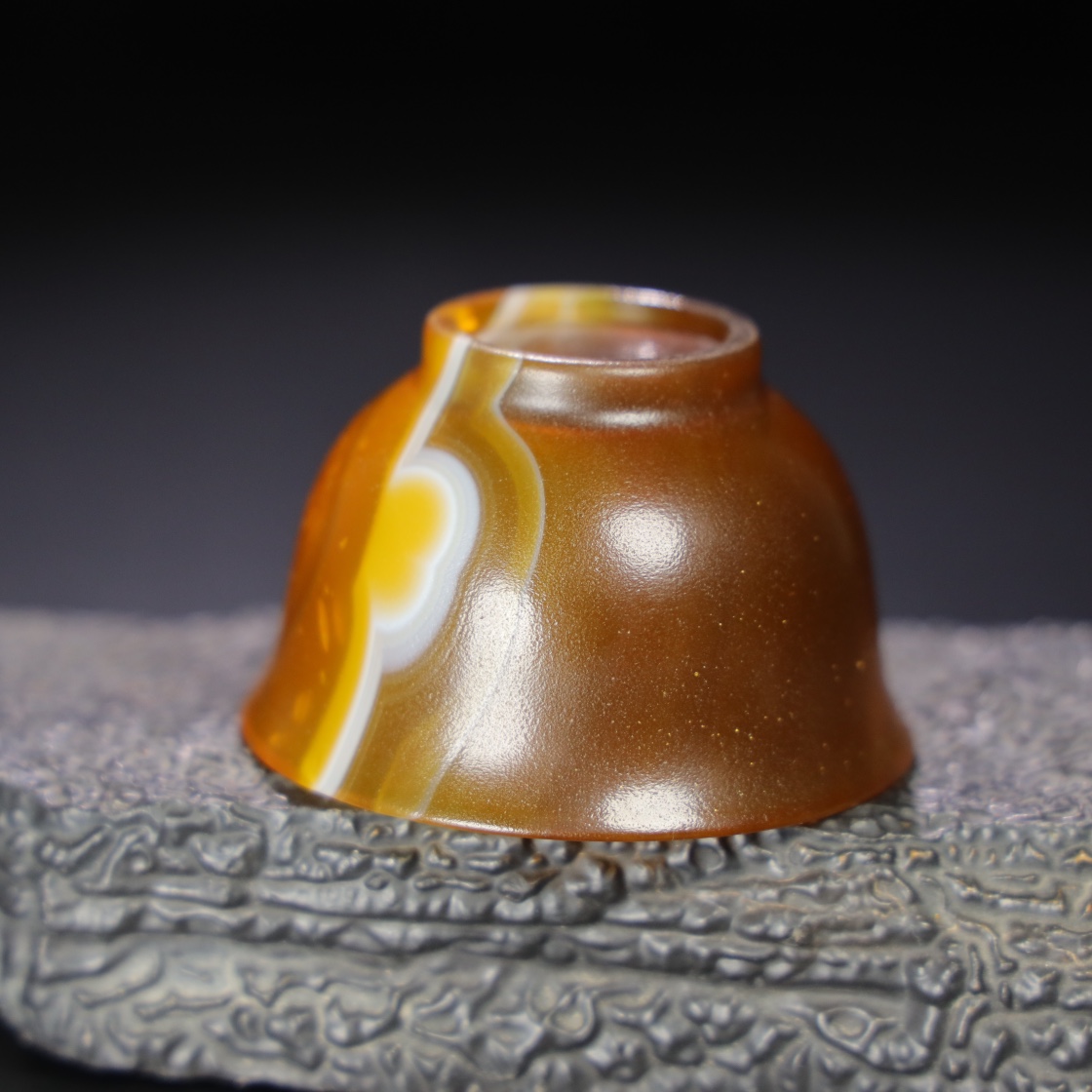 Chinese Natural Jade Carved teacups