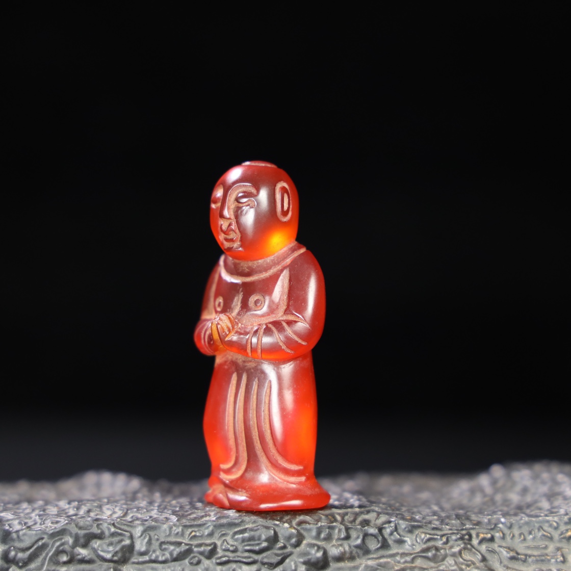 Chinese Natural Jade Carved Statue