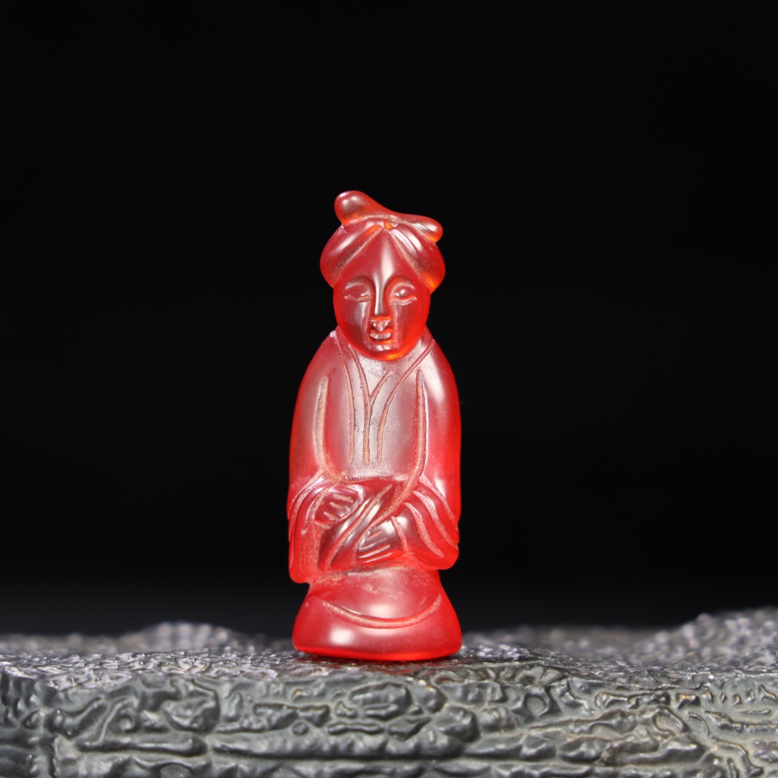 Chinese Natural Jade Carved Statue