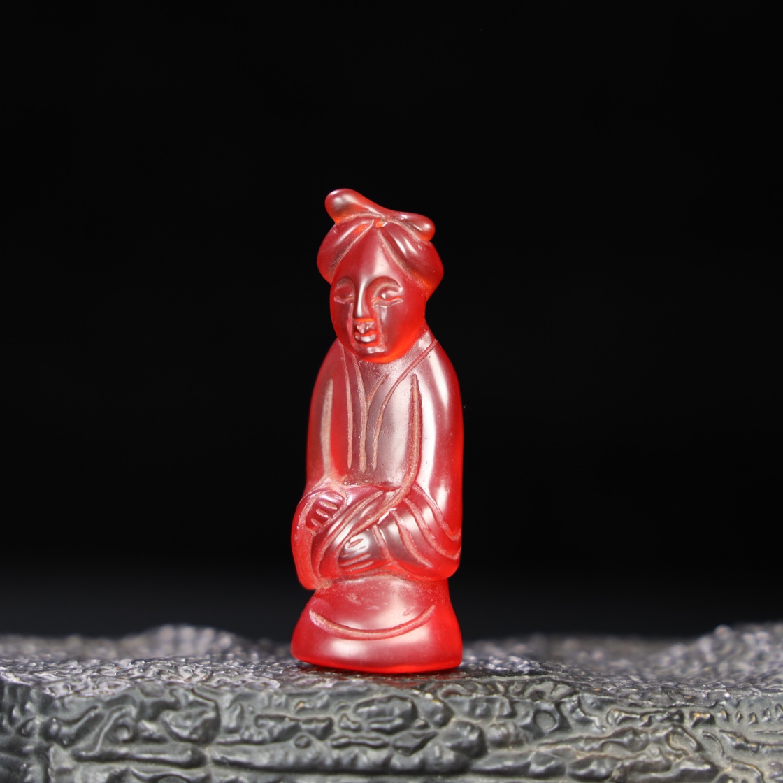 Chinese Natural Jade Carved Statue