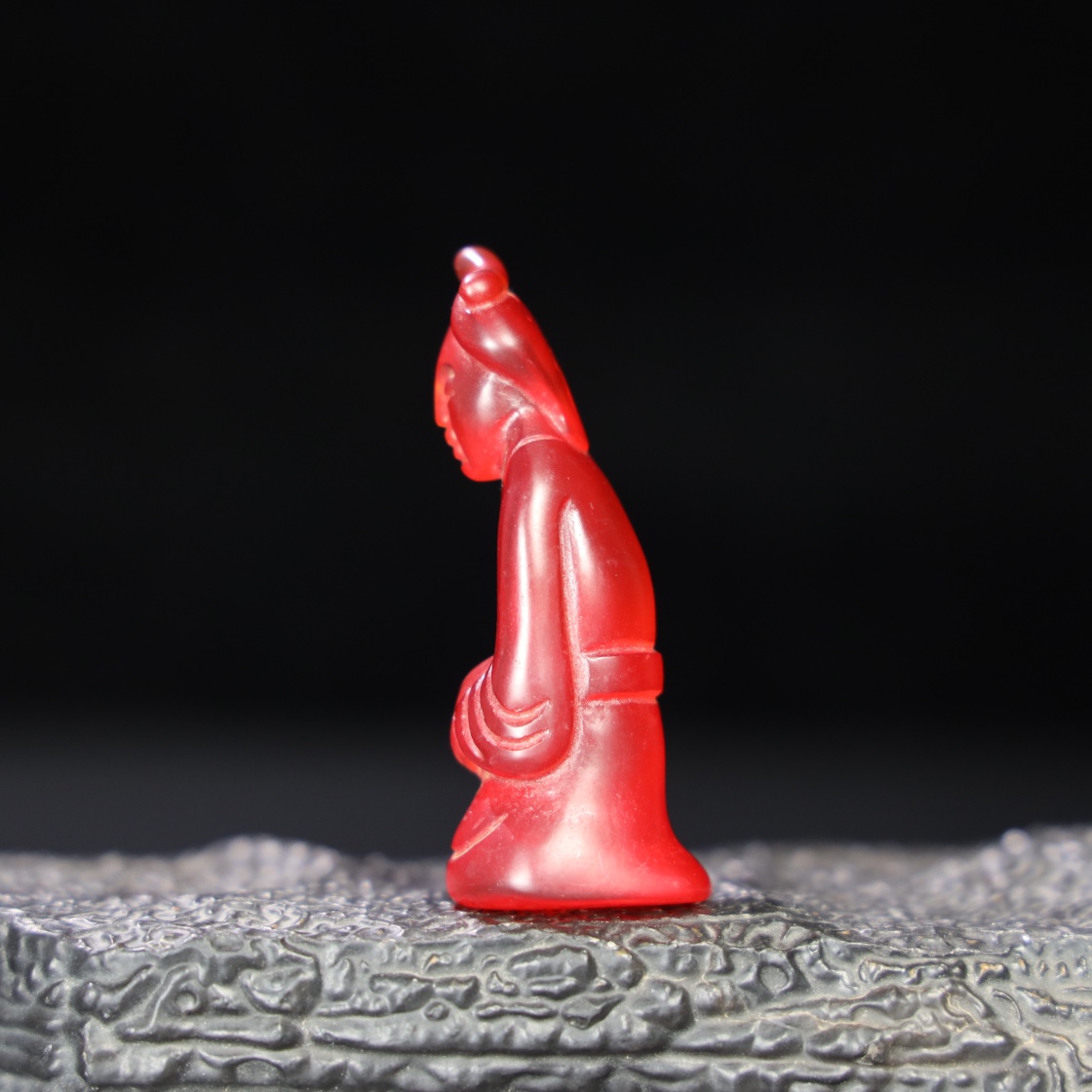 Chinese Natural Jade Carved Statue