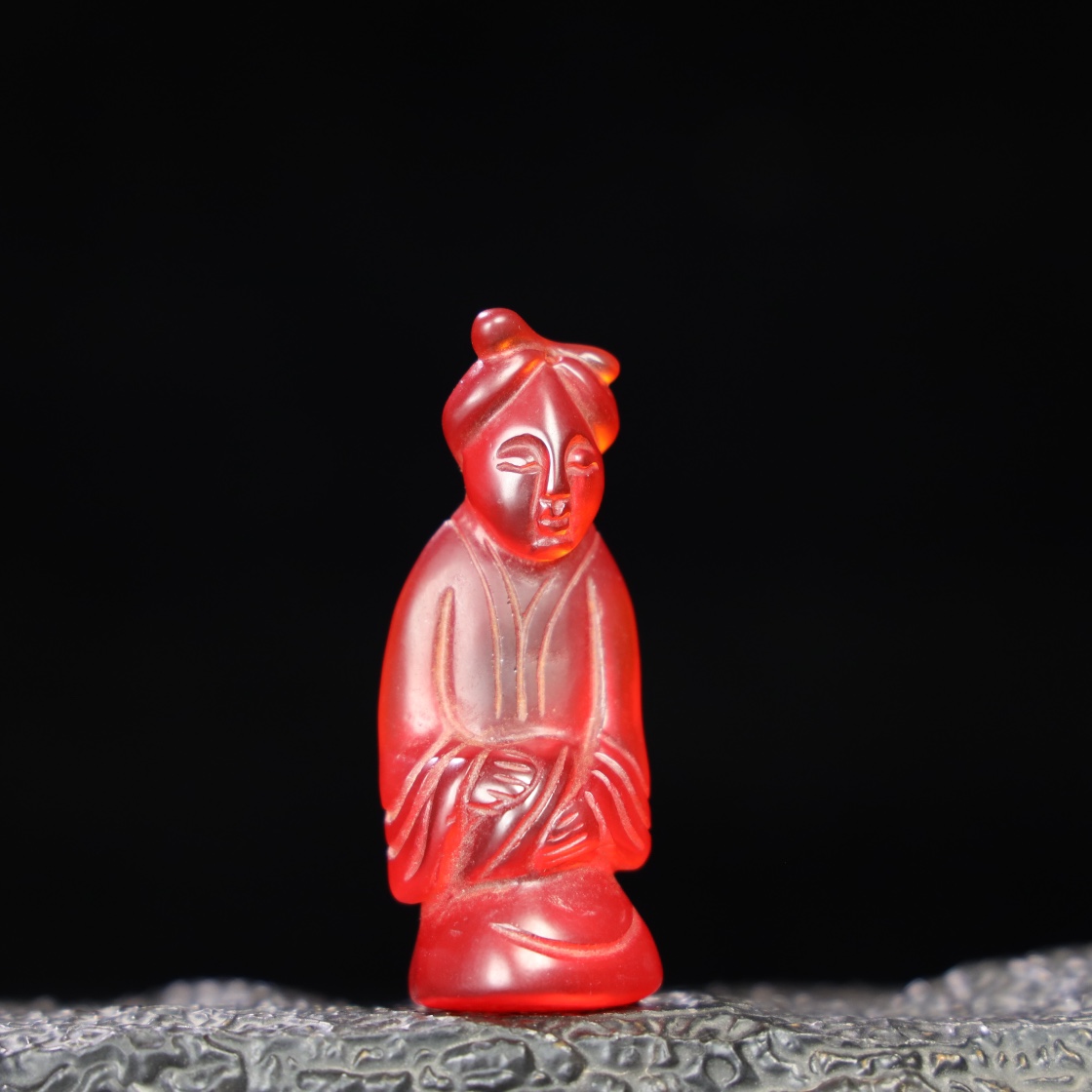 Chinese Natural Jade Carved Statue