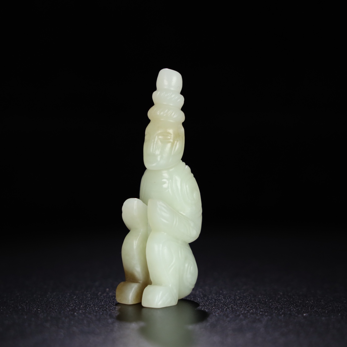Chinese Natural Jade Carved Statue