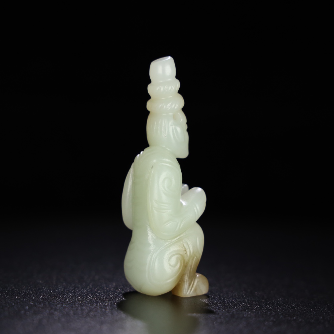 Chinese Natural Jade Carved Statue