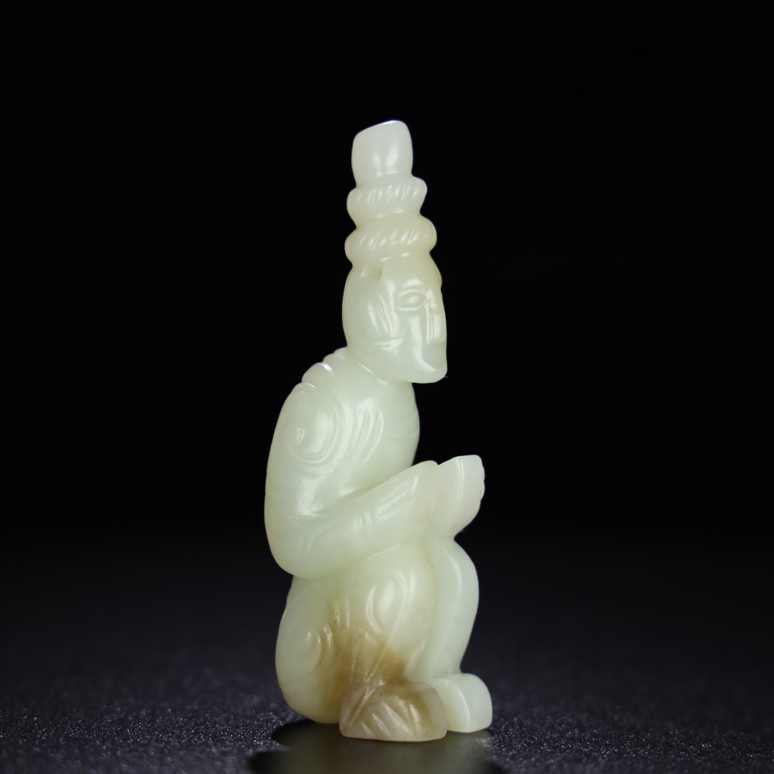 Chinese Natural Jade Carved Statue