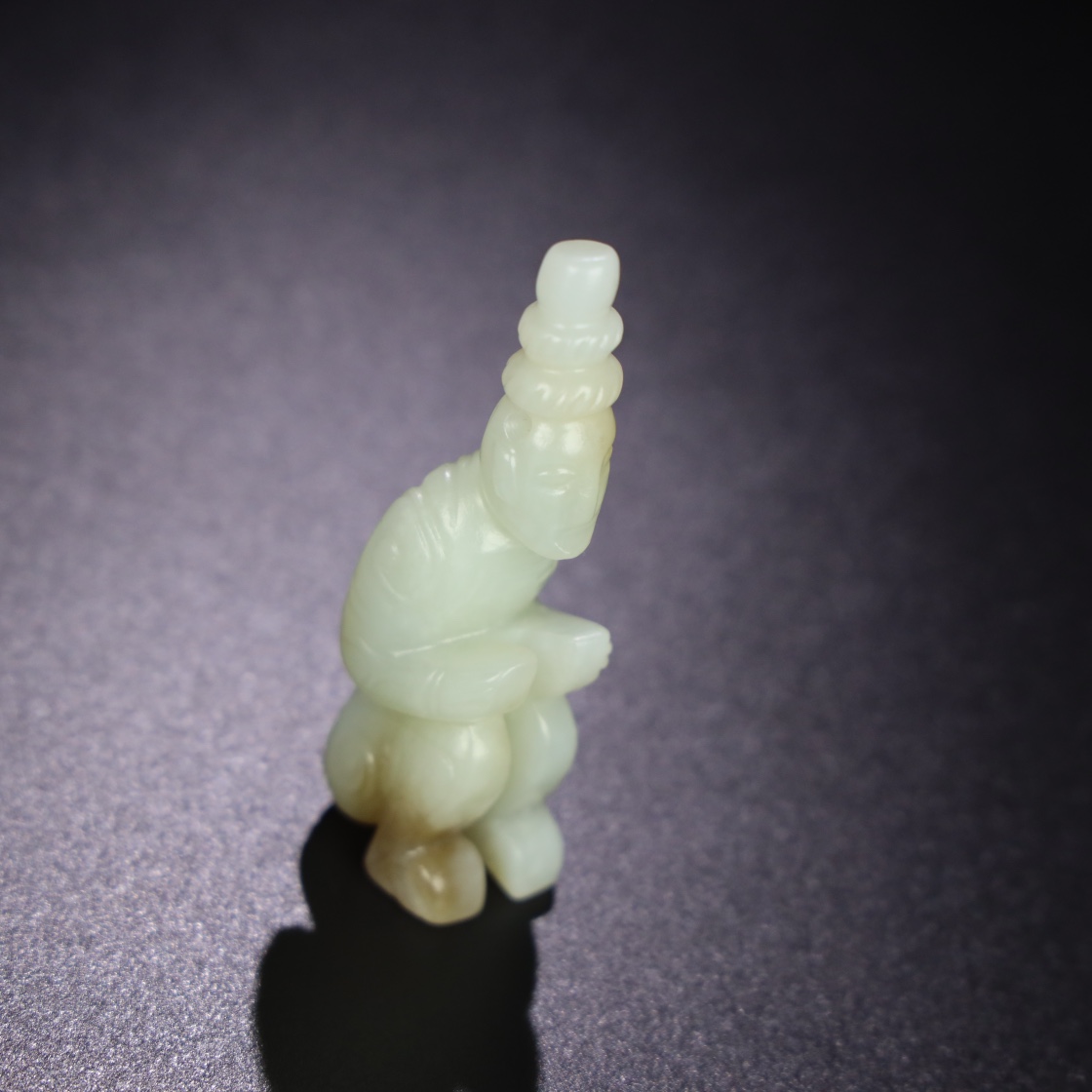 Chinese Natural Jade Carved Statue