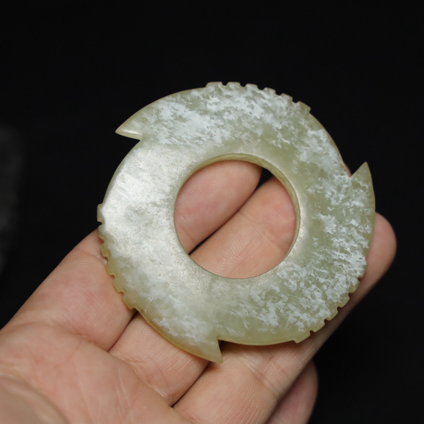 Chinese Natural Jade Carved Pendant