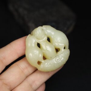 Chinese Natural Jade Carved Handles
