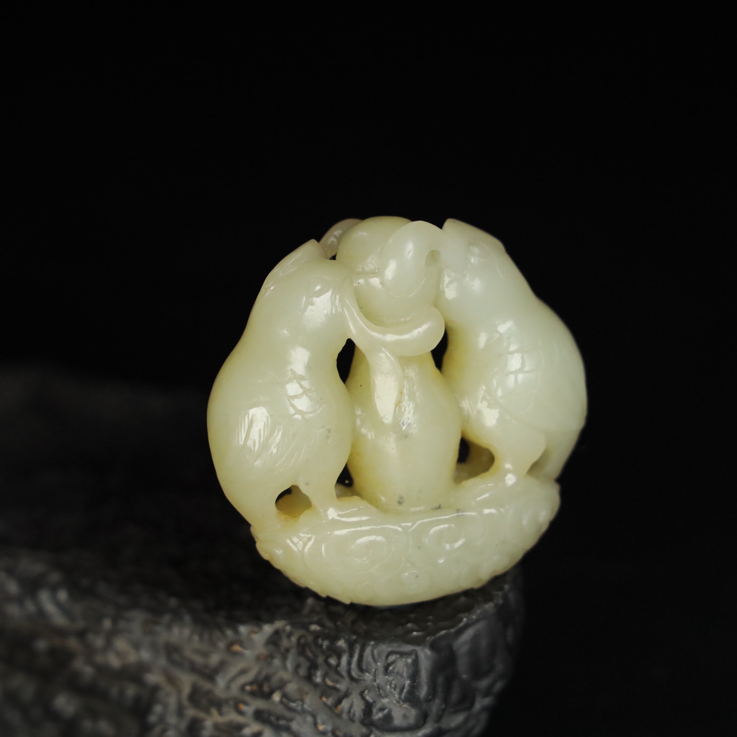 Chinese Natural Jade Carved Handles