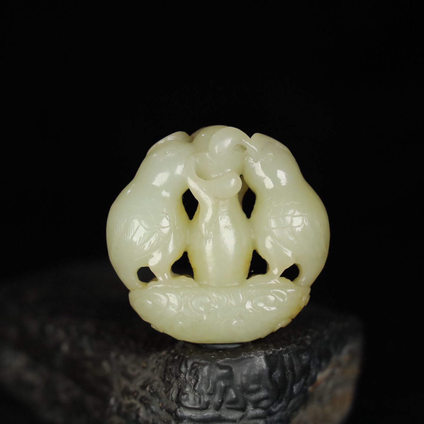 Chinese Natural Jade Carved Handles
