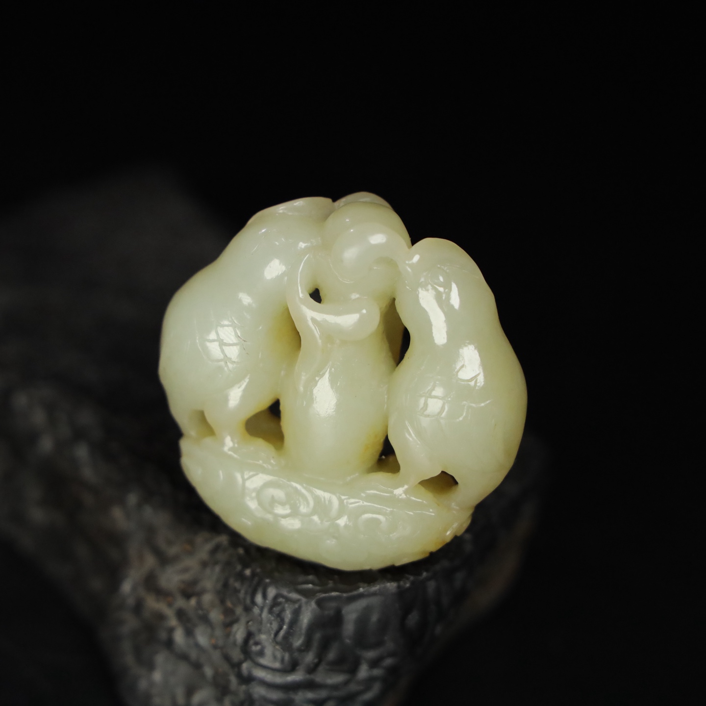Chinese Natural Jade Carved Handles