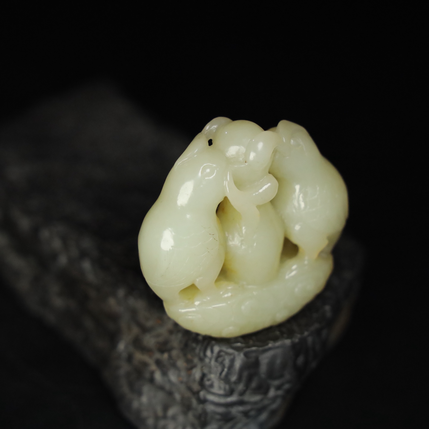 Chinese Natural Jade Carved Handles