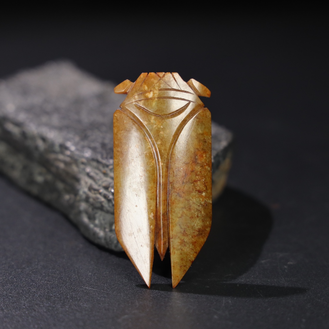 Chinese Natural Jade Carved Cicada