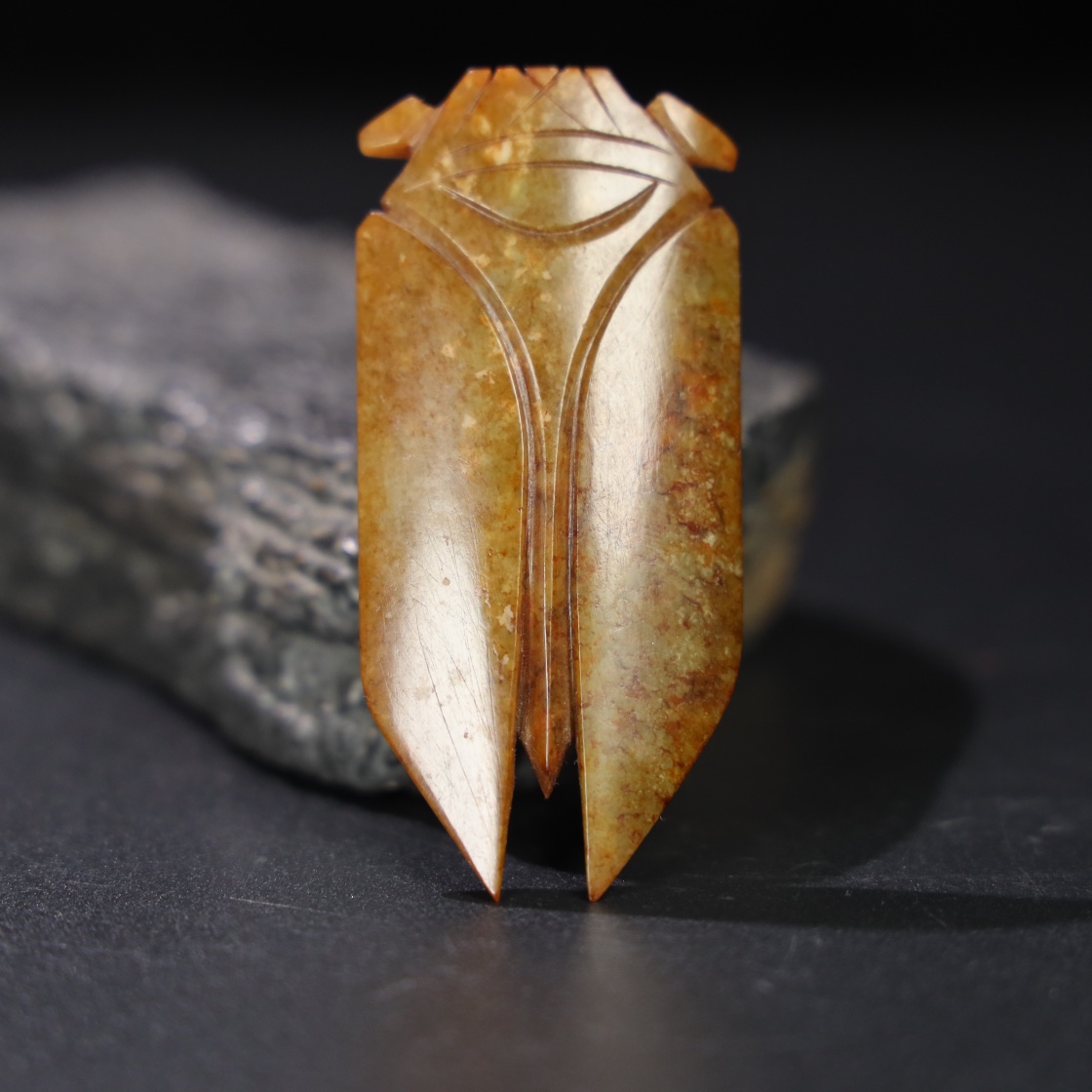 Chinese Natural Jade Carved Cicada
