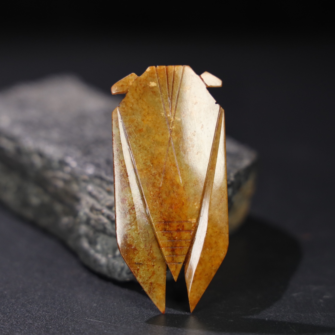 Chinese Natural Jade Carved Cicada