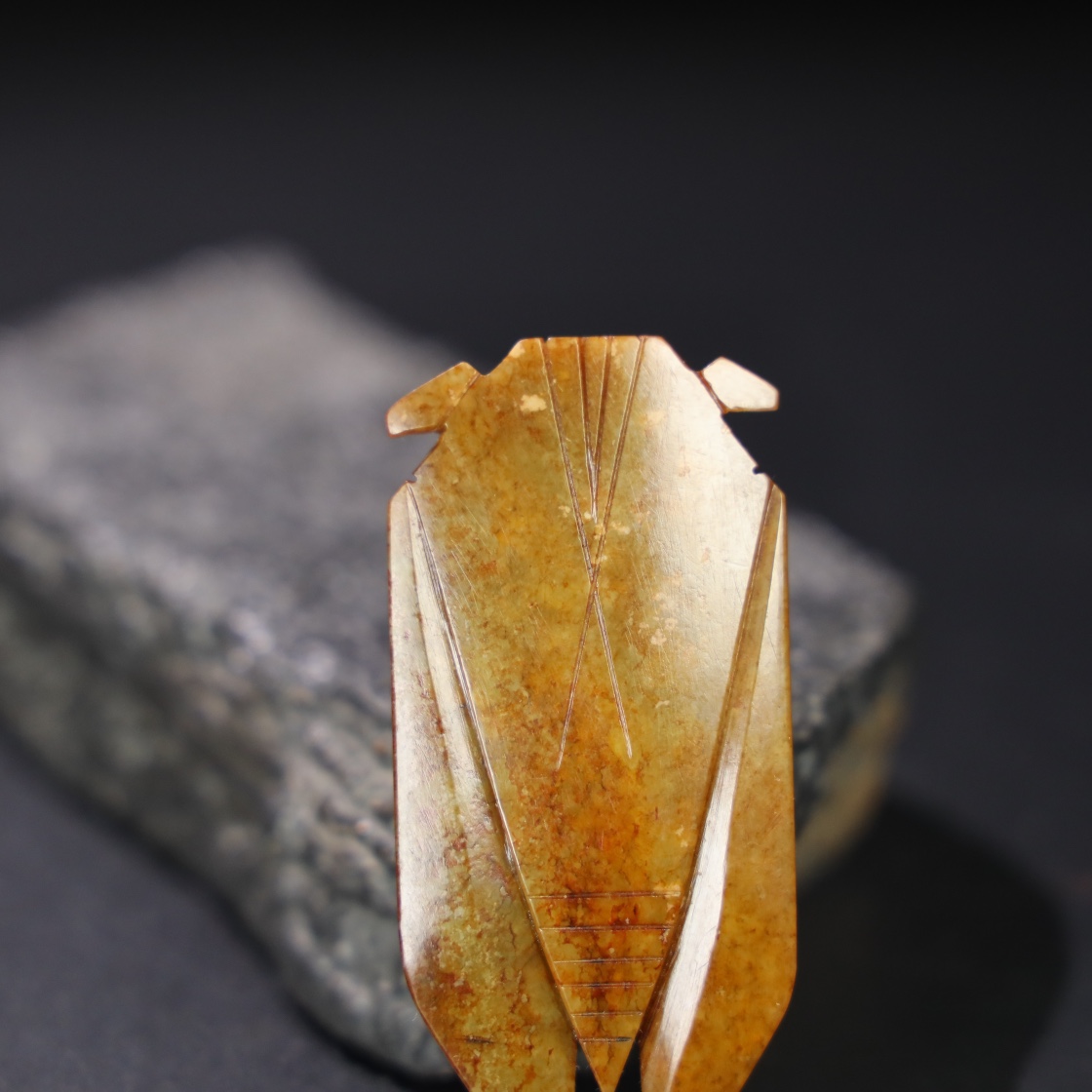 Chinese Natural Jade Carved Cicada