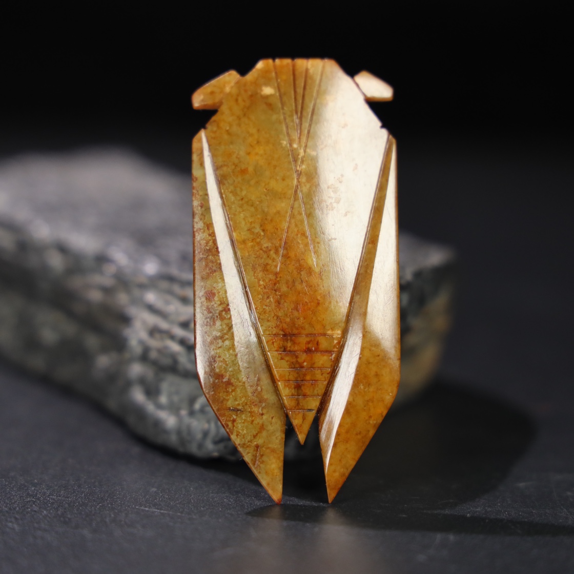 Chinese Natural Jade Carved Cicada