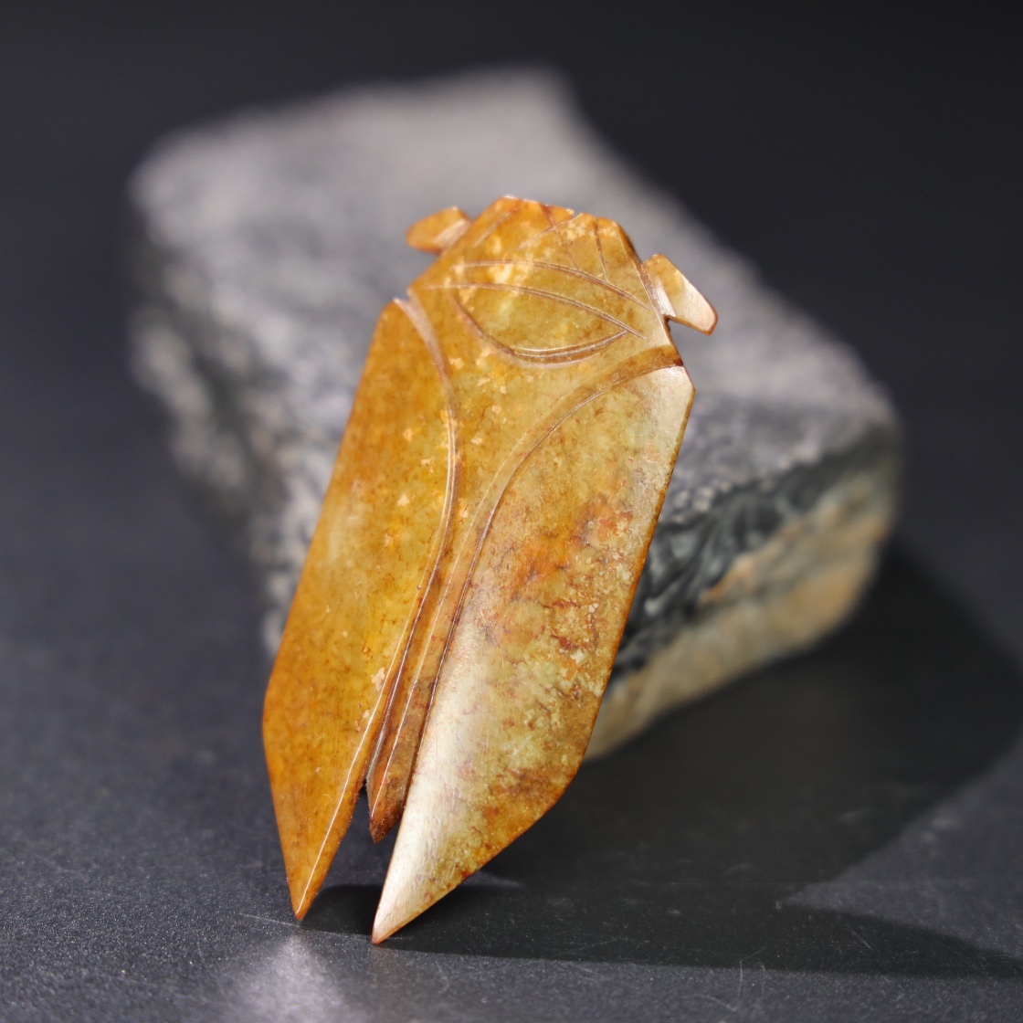 Chinese Natural Jade Carved Cicada