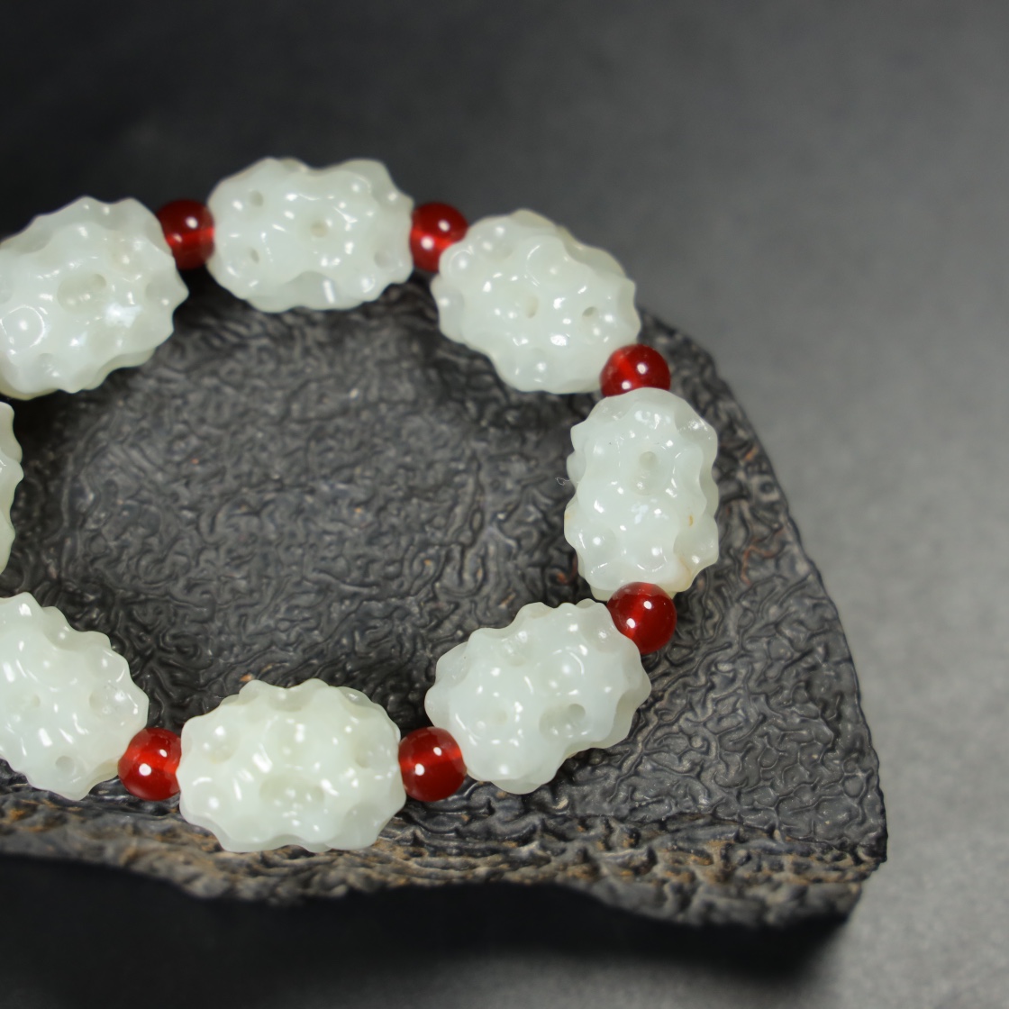 Chinese Natural Jade Carved Bracelet