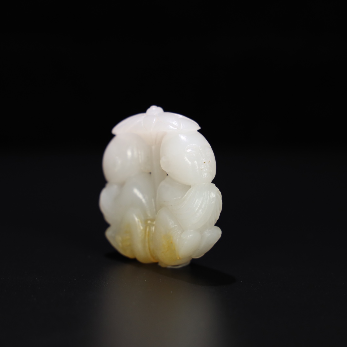Chinese Natural Jade Carved Handle pieces