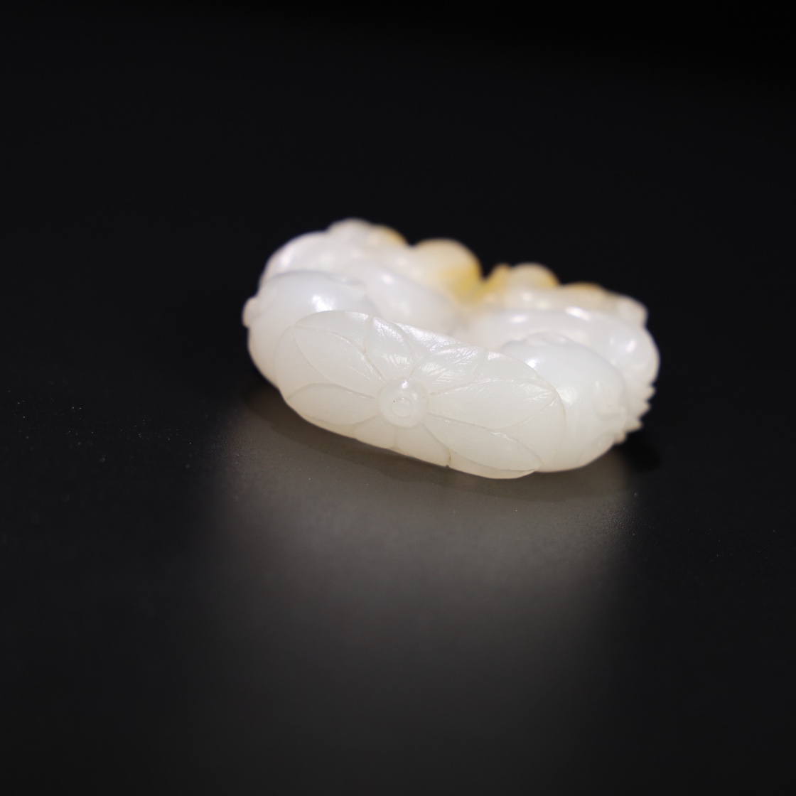 Chinese Natural Jade Carved Handle pieces