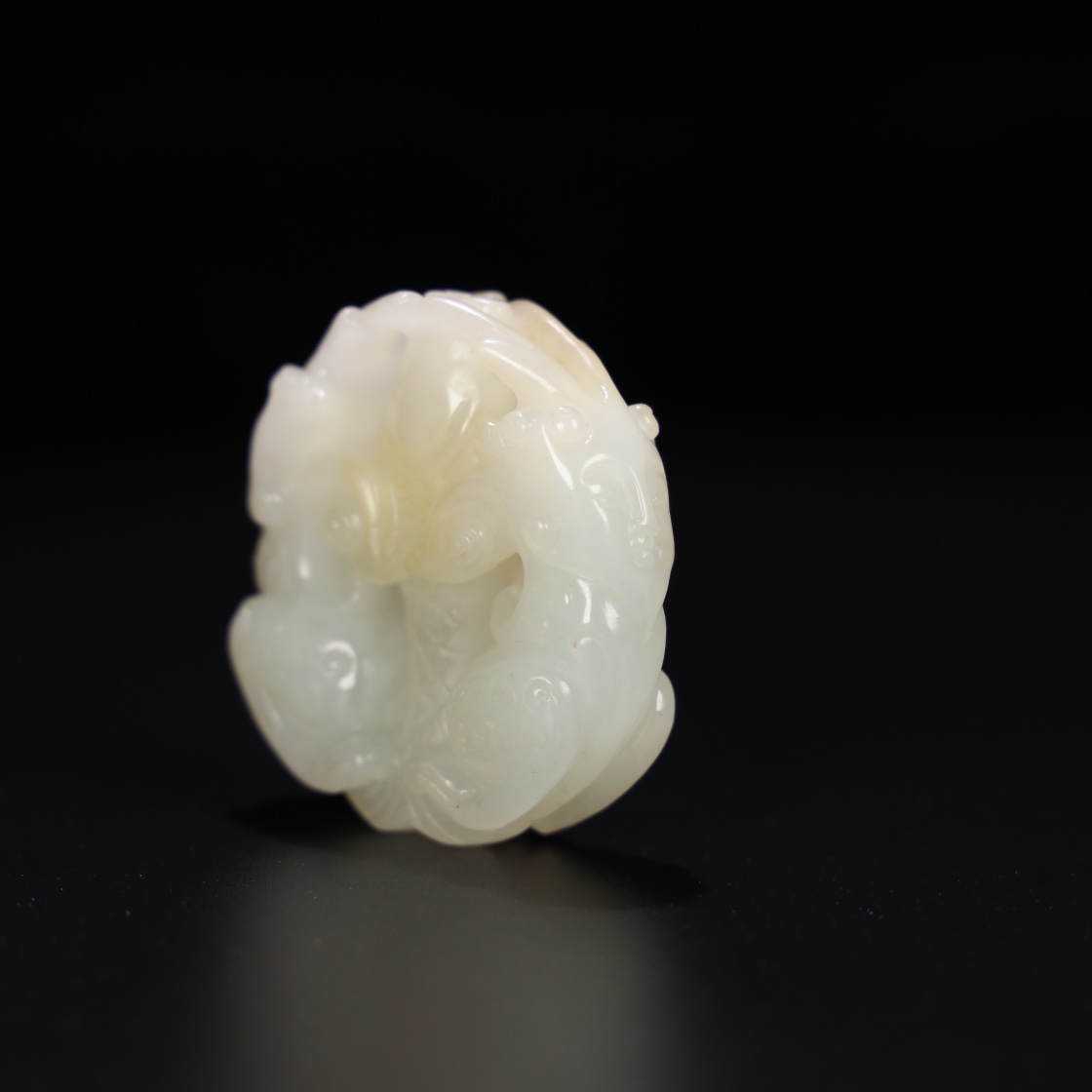 Chinese Natural Jade Carved Handle