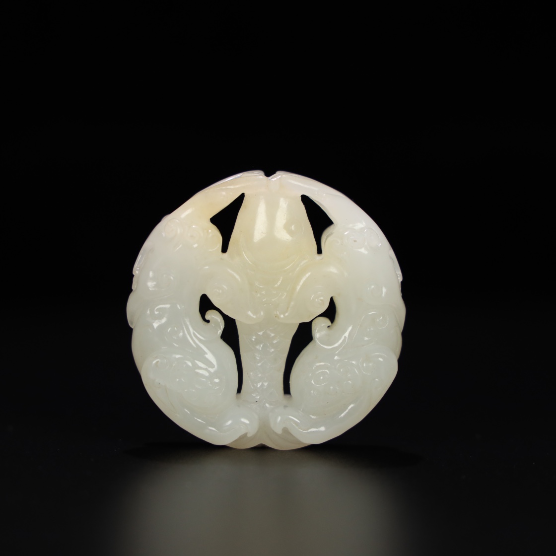 Chinese Natural Jade Carved Handle