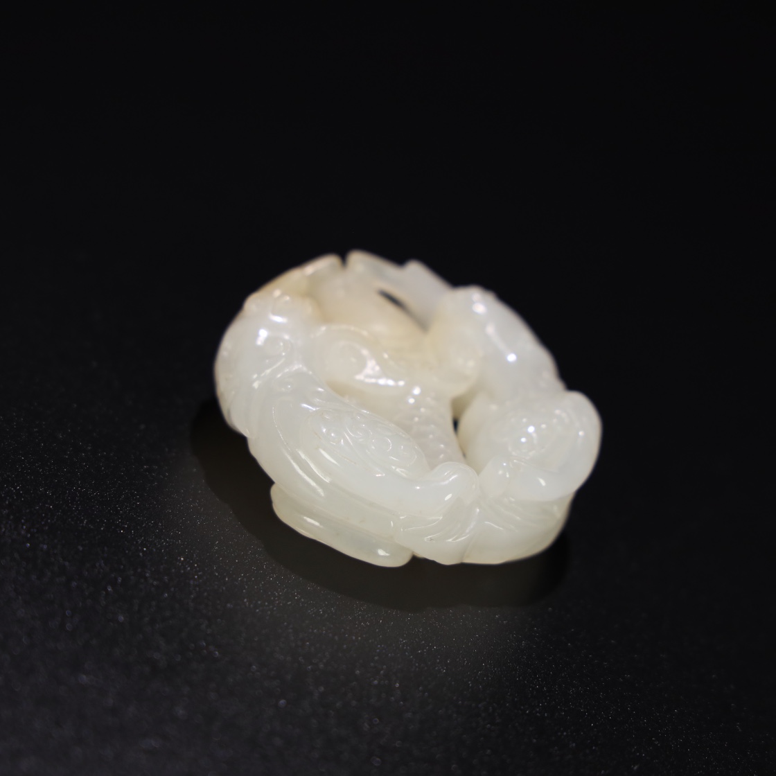 Chinese Natural Jade Carved Handle
