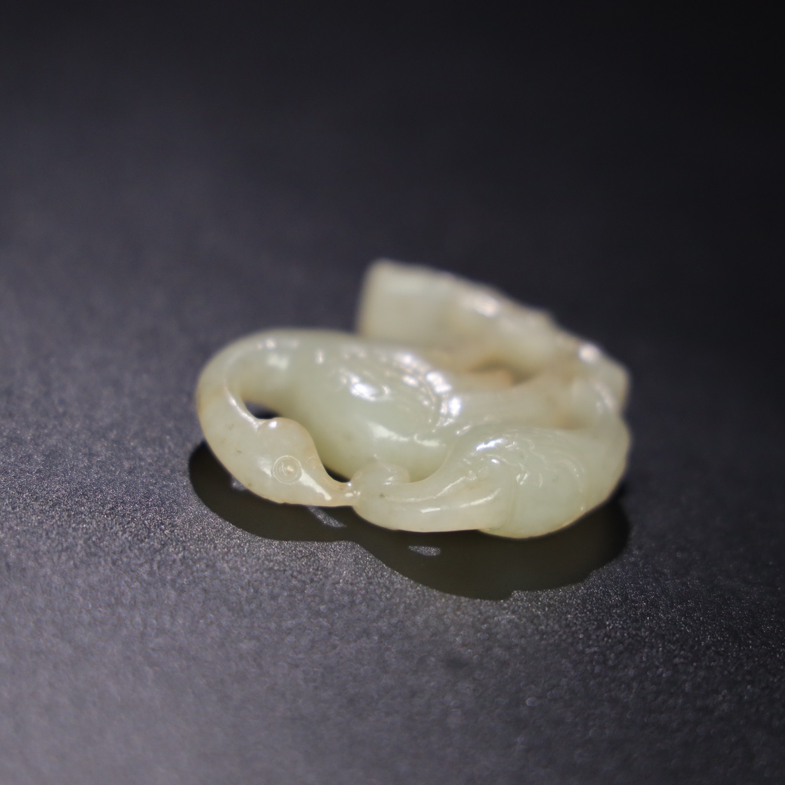 Chinese Natural Jade Carved Handle