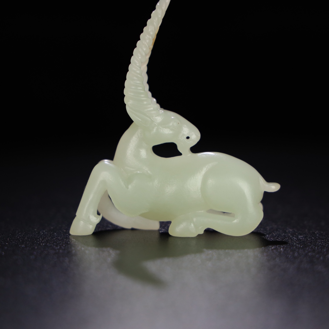 Chinese Natural Jade Carved Deer