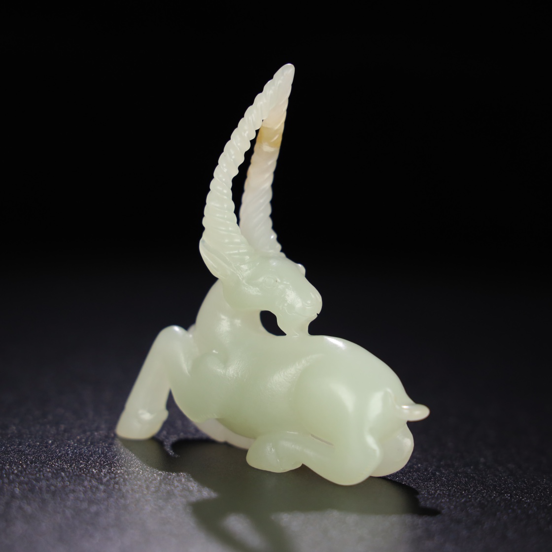 Chinese Natural Jade Carved Deer