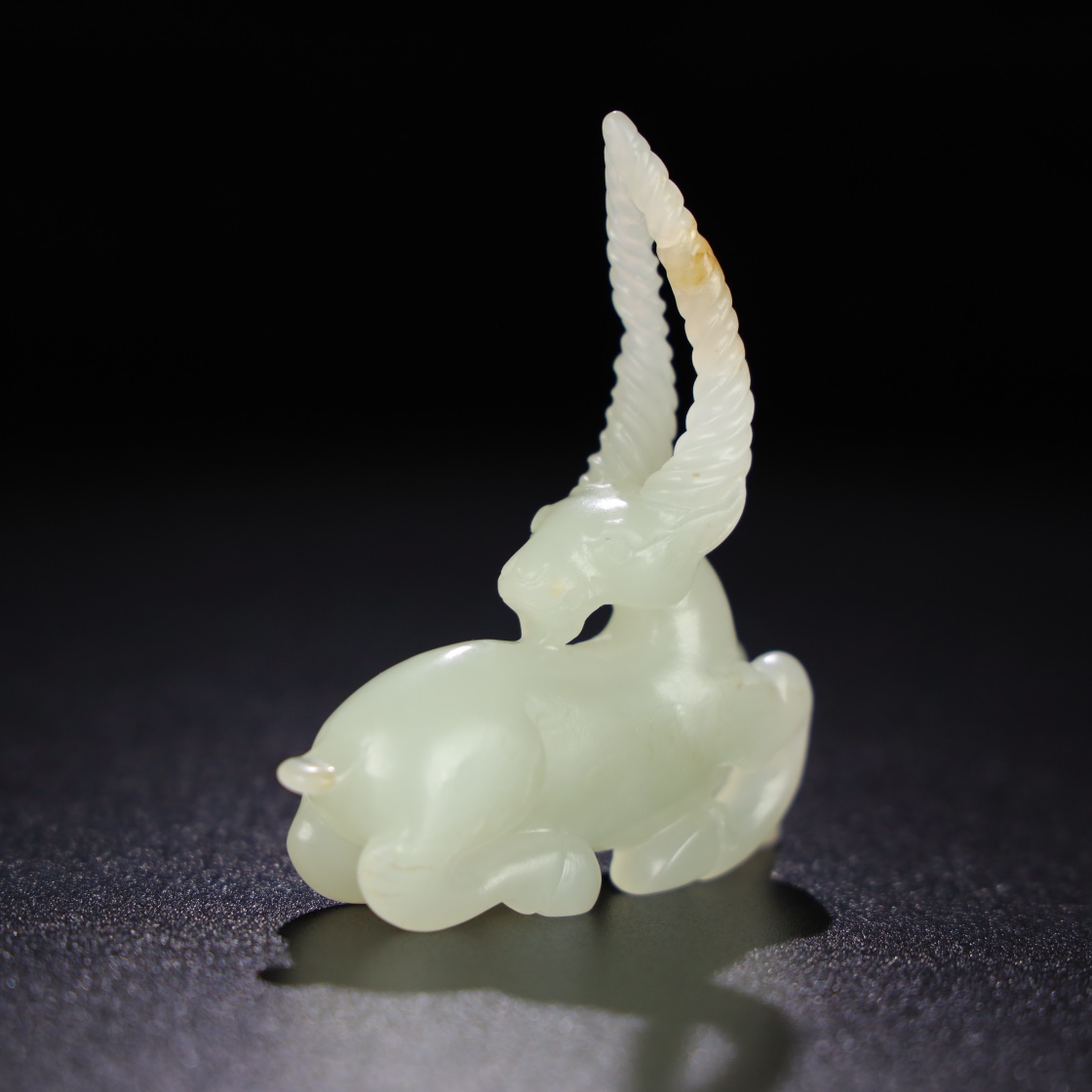 Chinese Natural Jade Carved Deer