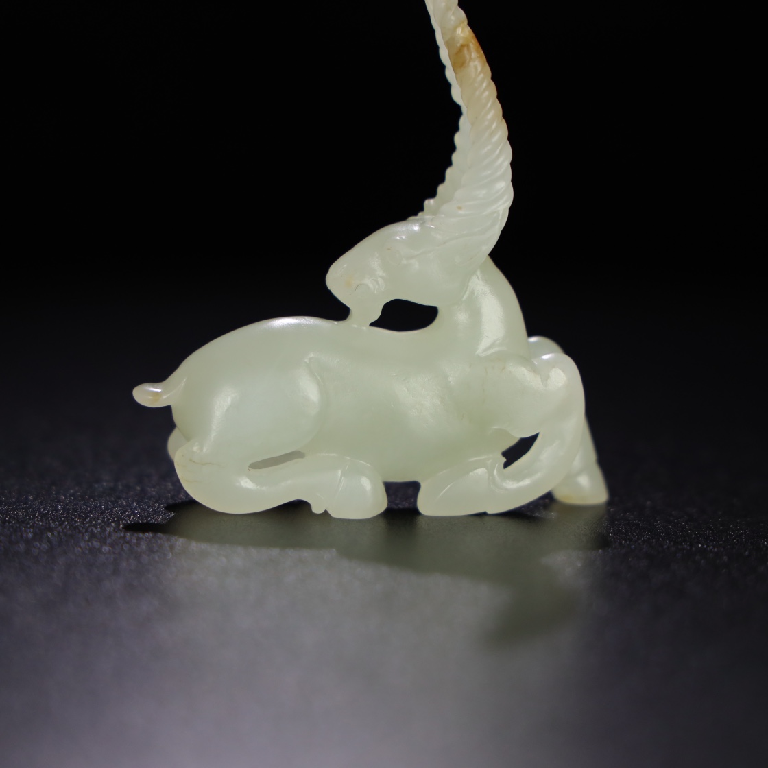 Chinese Natural Jade Carved Deer