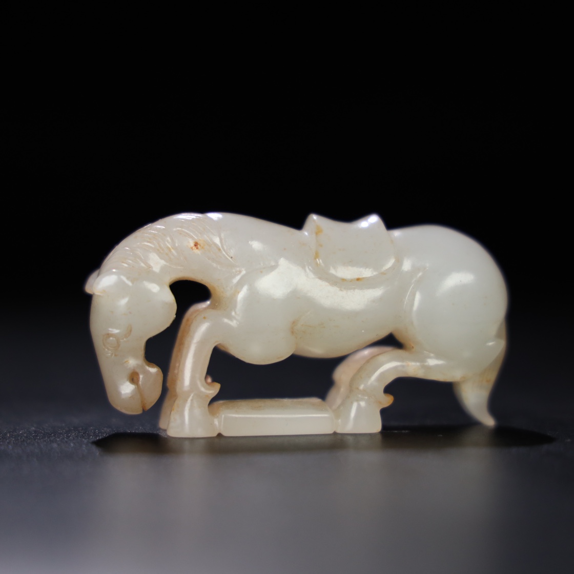 Chinese Natural Jade Carved Horses