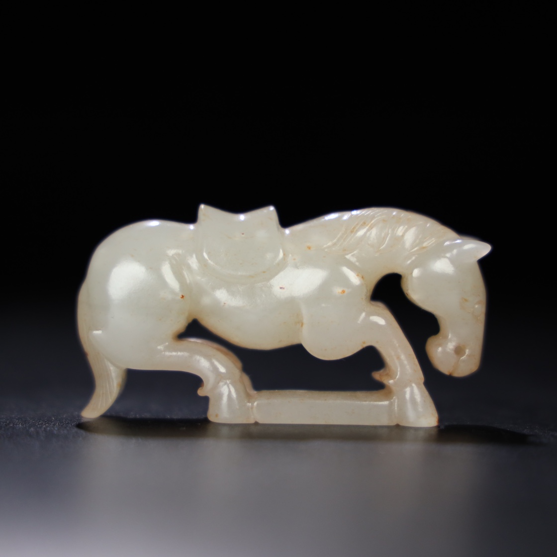 Chinese Natural Jade Carved Horses