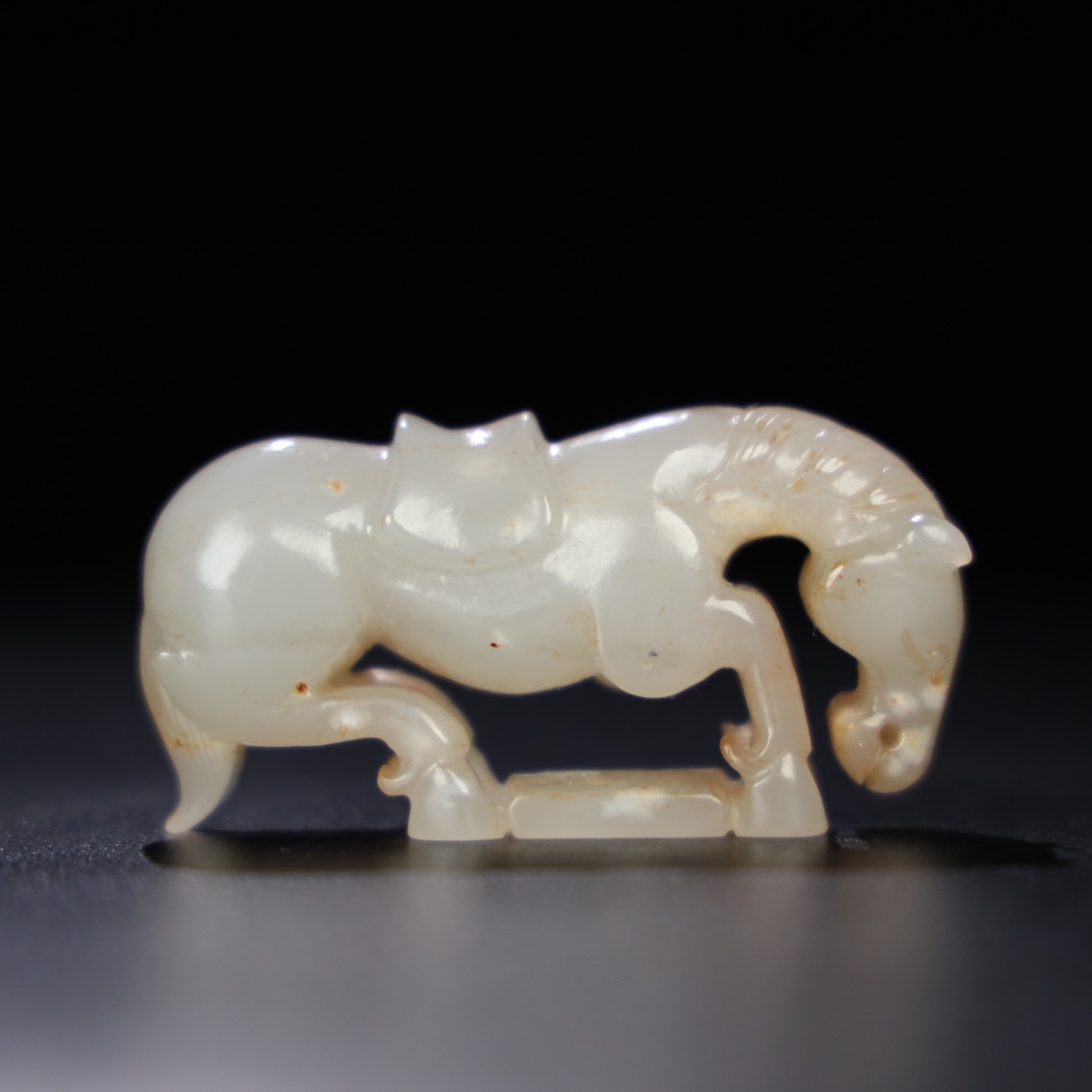 Chinese Natural Jade Carved Horses