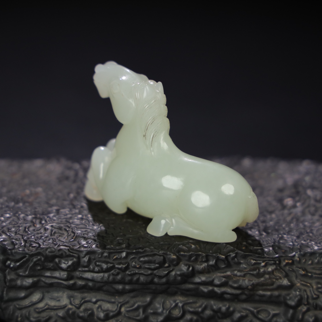 Chinese Natural Jade Carved Horses