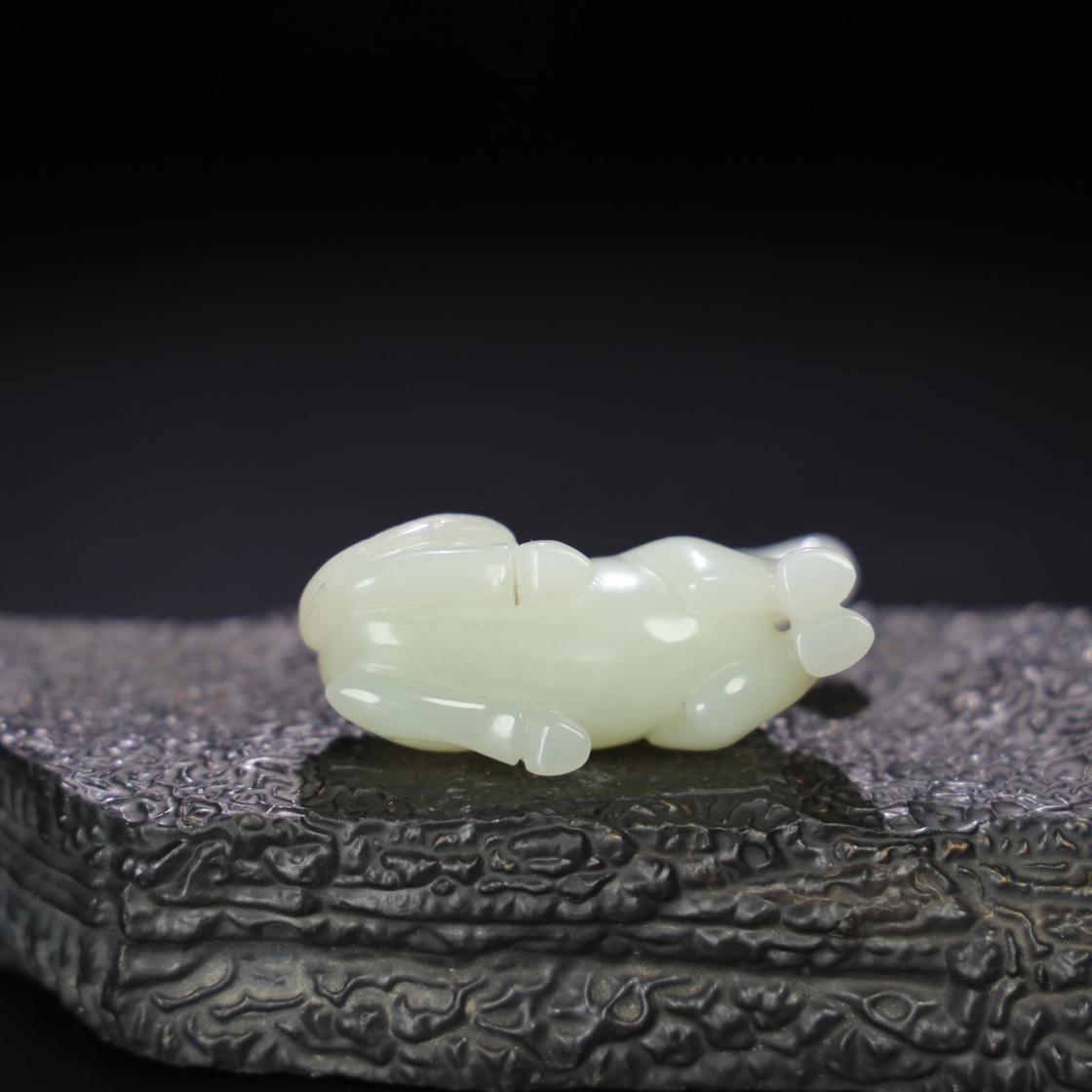Chinese Natural Jade Carved Horses