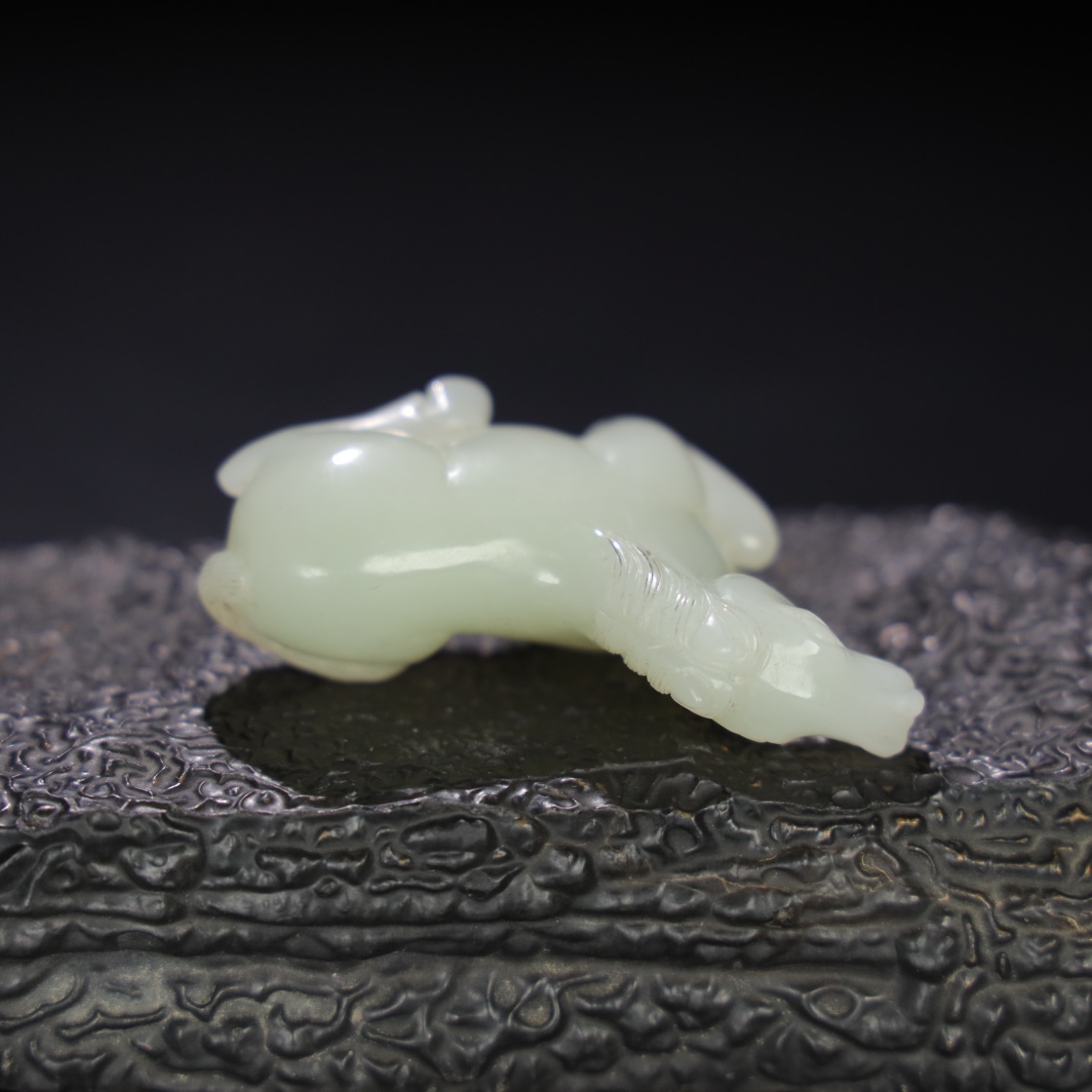 Chinese Natural Jade Carved Horses